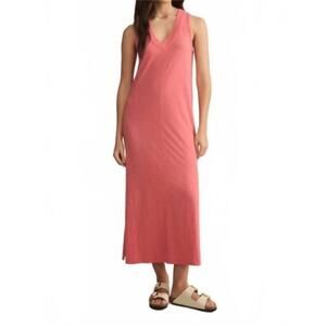 Z Supply Coral Pink Sleeveless Midi Dress